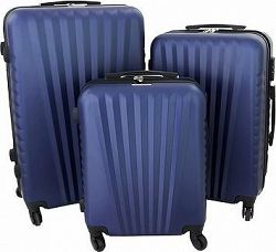 Gravitt Súprava 3 Cestovných kufrov škrupinové, M / L / XL tmavo modrá
