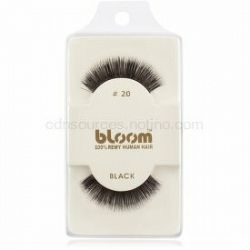 Bloom Natural nalepovacie mihalnice z prírodných vlasov No. 20 (Black) 1 cm