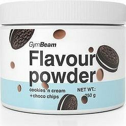 GymBeam Flavour powder, cookies & cream a čokoládové kúsky