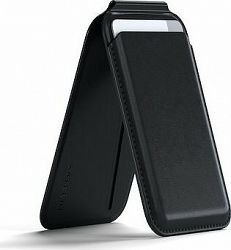 Satechi Vegan-Leather Magnetic Wallet Stand Black