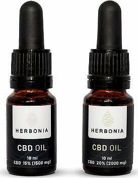 Herbonia Výhodný balíček pre pár, Variant: 15 % CBD Konopný olej, 10 ml + 20 % CBD Konopný olej, 10 ml